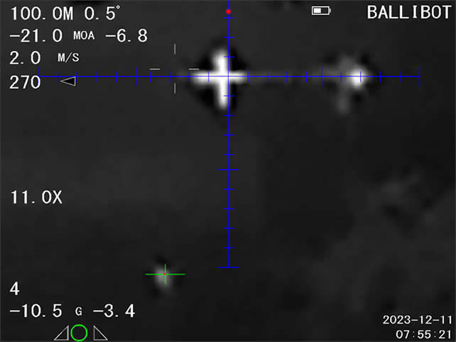 dynamic ballistic reticle